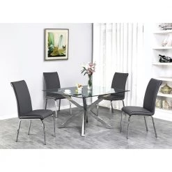 Best Quality Kyle Square Glass Dining Table 48