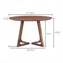 Moe's Godenza Dining Table Round ASH Dining Room