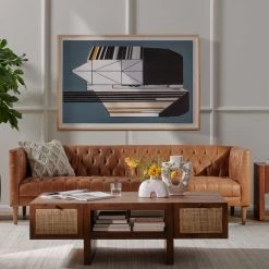 Four Hands Living Room Williams Leather Sofa