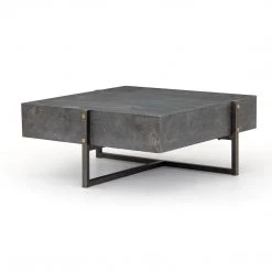 Four Hands Keppler Square Coffee Table-Bluestone