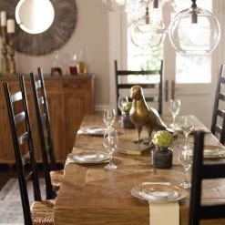 Four Hands Castle 98" Dining Table-Wxd Blchd Pn