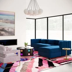 TOV Callie Velvet Sectional - RAF Living Room