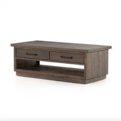 Four Hands Edgemont Coffee Table-Light Carbon