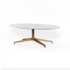 Four Hands Helen Oval Coffee Table-Polished White