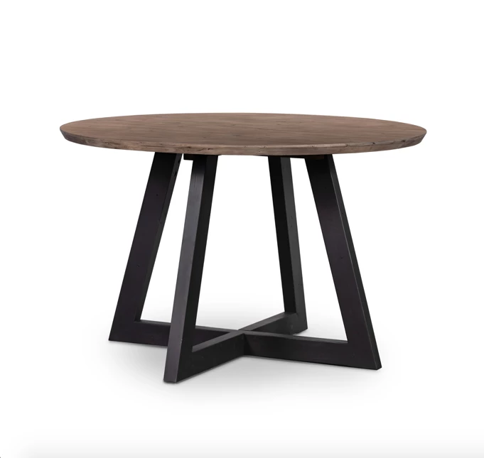 Four Hands Viva Round Dining Table 47"-Sundried Ash Dining Room