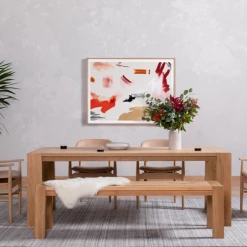 Four Hands Capra Dining Table-Light Oak Resin Dining Room