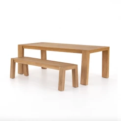 Four Hands Capra Dining Table-Light Oak Resin Dining Room
