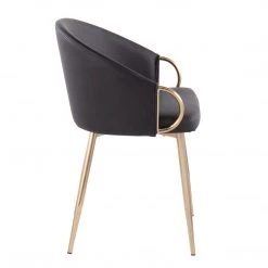 Lumisource Claire Chair Gold Pu Dining Room