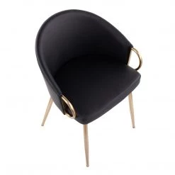 Lumisource Claire Chair Gold Pu Dining Room