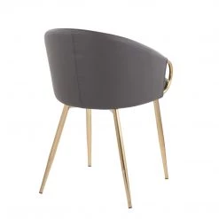 Lumisource Claire Chair Gold Pu Dining Room