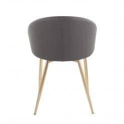 Lumisource Claire Chair Gold Pu Dining Room