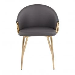 Lumisource Claire Chair Gold Pu Dining Room
