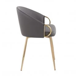 Lumisource Claire Chair Gold Pu Dining Room