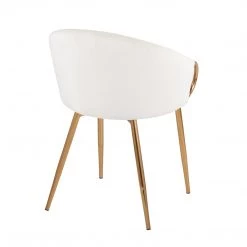 Lumisource Dining Room Claire Chair Steel Gold