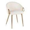 Lumisource Dining Room Claire Chair Steel Gold