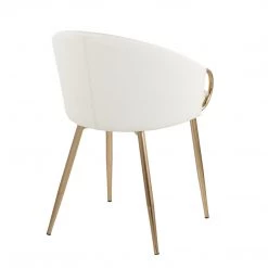 Lumisource Claire Chair Gold Pu Dining Room