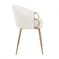 Lumisource Claire Chair Gold Pu Dining Room