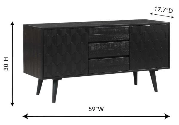 TOV Valentina Black Buffet Living Room