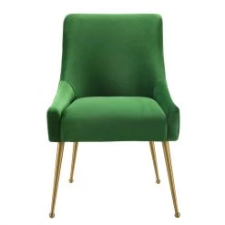TOV Beatrix Velvet Dining Chair Gold Legs