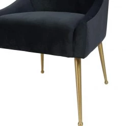 TOV Beatrix Velvet Dining Chair Gold Legs