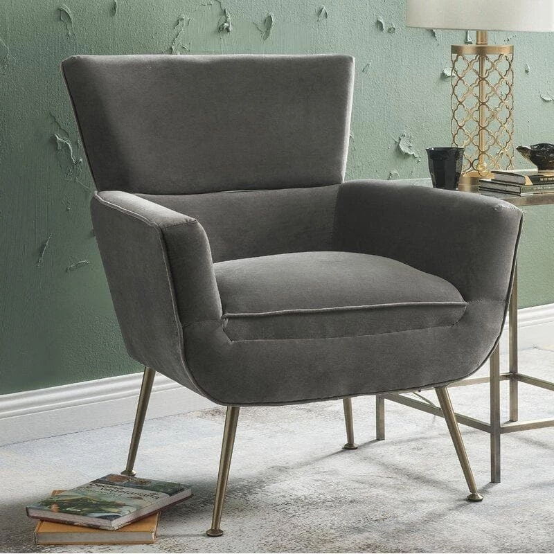 ACME Dones Wingback Velvet Accent Chair