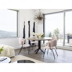 Moe's Home Decor Tall Teak Wood Sculpture Weathered Grey