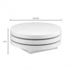 Moe's Torno Coffee Table White Living Room