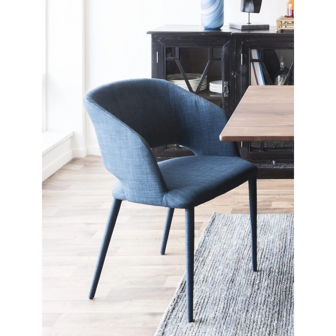 Moe's William Dining Chair Navy Blue