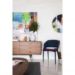 Moe's William Dining Chair Navy Blue