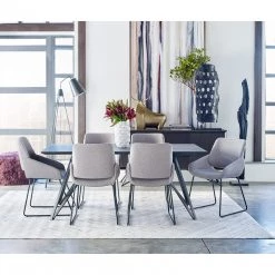 Moe's Dining Room Lisboa Dining Chair Light Grey