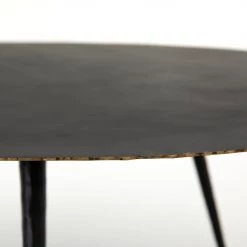 Four Hands Trula Round Coffee Table-Rubbed Black