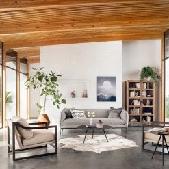 Four Hands Trula Round Coffee Table-Rubbed Black