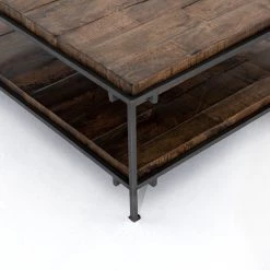 Four Hands Simien Square Coffee Table-Gunmetal