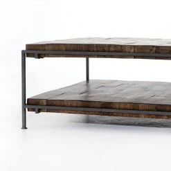 Four Hands Simien Square Coffee Table-Gunmetal