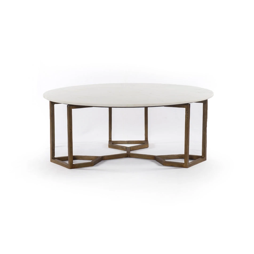 Four Hands Naomi Coffee Table-Raw Brass