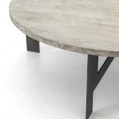 Four Hands Round Coffee Table With Iron