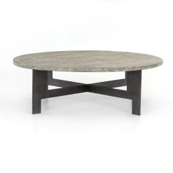 Four Hands Round Coffee Table With Iron