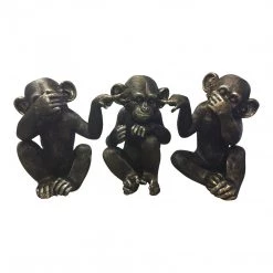 Moe's Home Decor He Did It Chimps Set Of 3