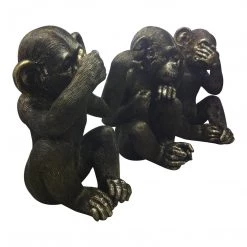 Moe's Home Decor He Did It Chimps Set Of 3