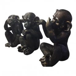 Moe's Home Decor He Did It Chimps Set Of 3
