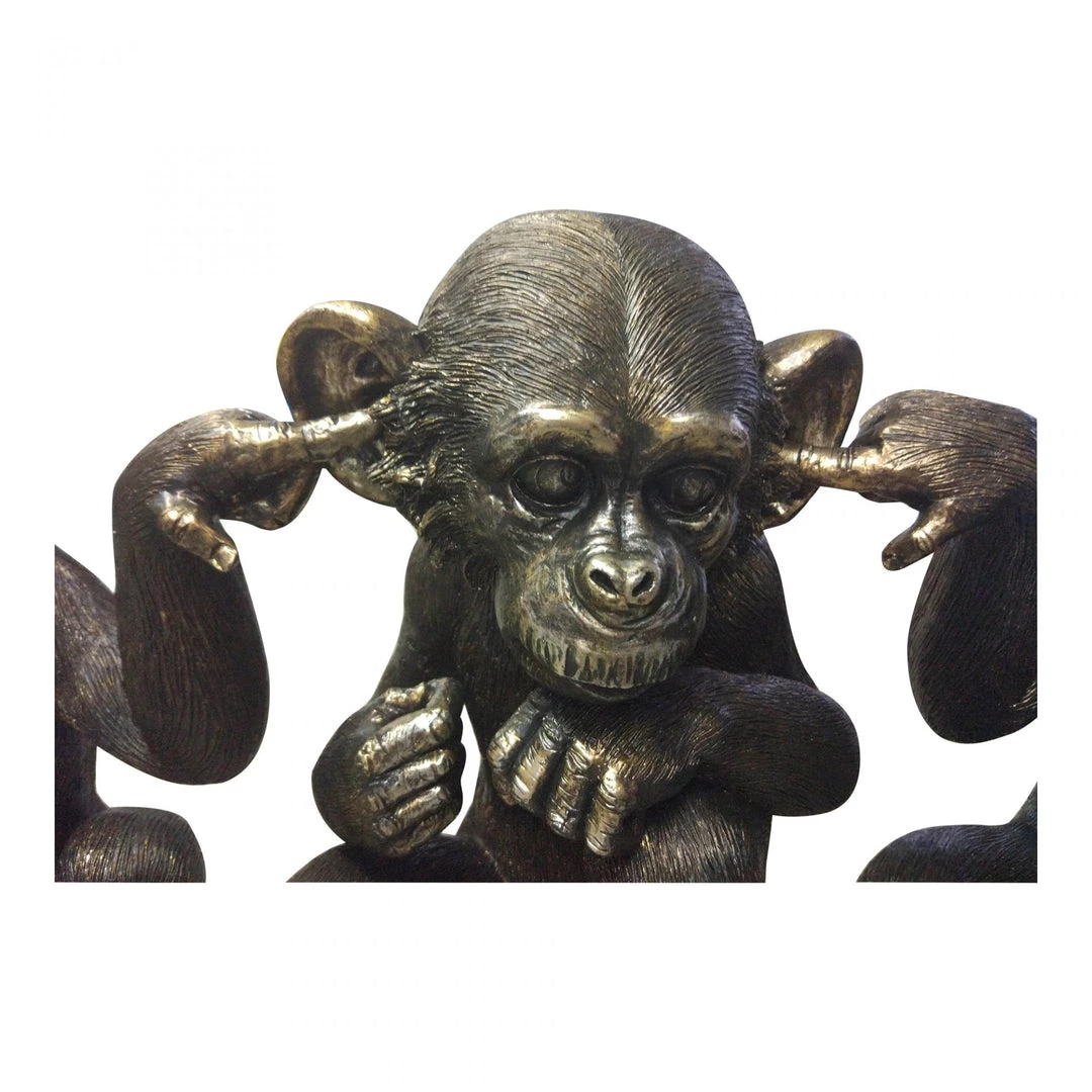 Moe's Home Decor He Did It Chimps Set Of 3