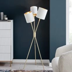 Lite Source Lighting Crisanta Velvet Shade Floor Lamp