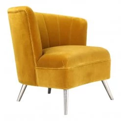 Moe's Layan Accent Chair Right Yellow Living Room