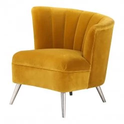 Moe's Layan Accent Chair Right Yellow Living Room