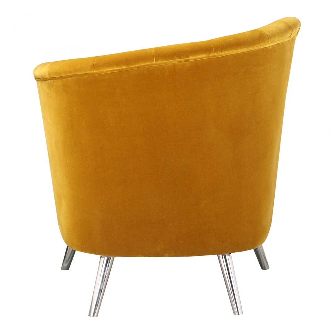Moe's Layan Accent Chair Right Yellow Living Room