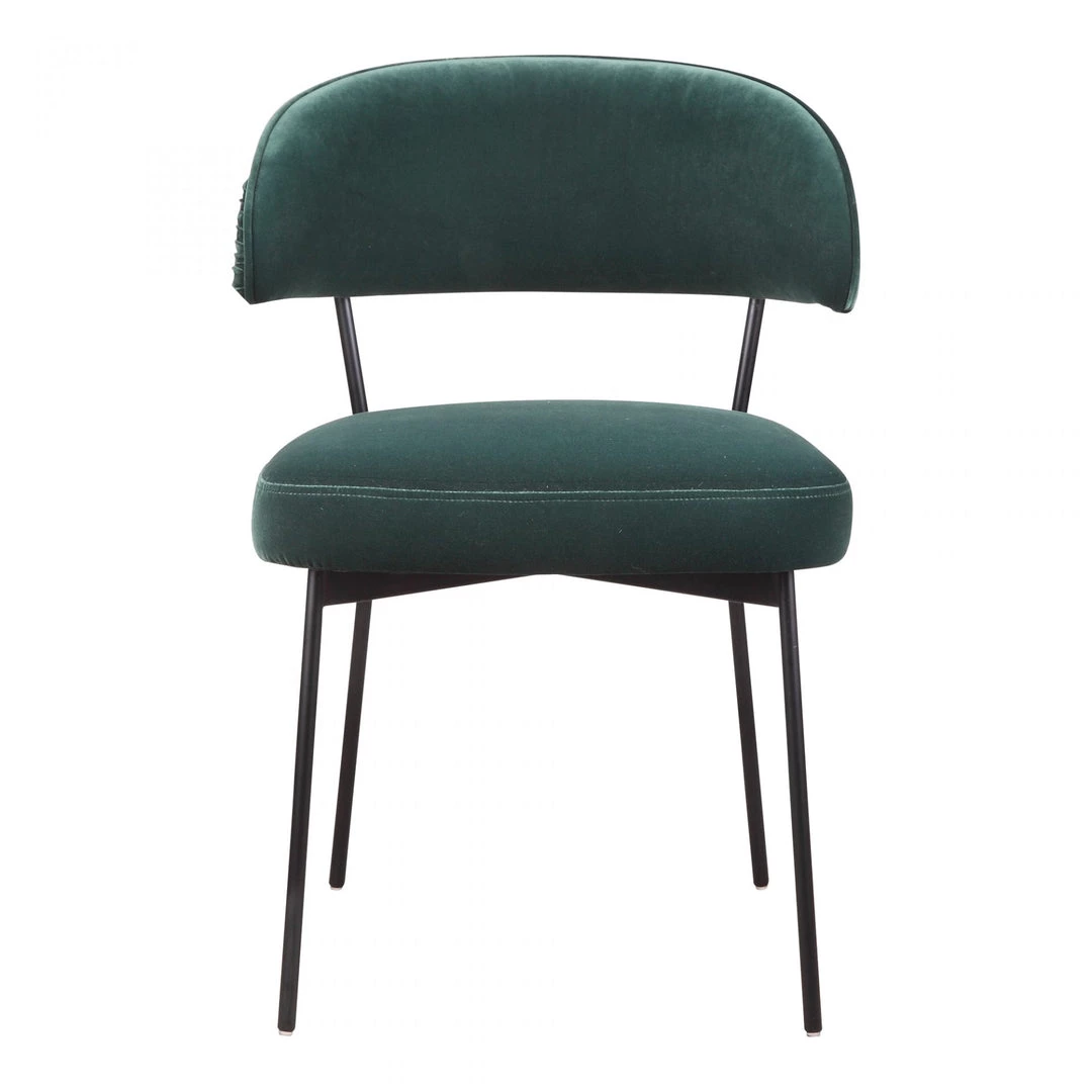 Moe's Dolce Dining Chair Green Velvet-Set Of 2