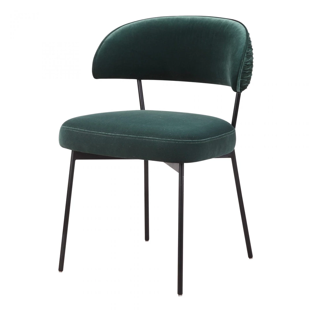 Moe's Dolce Dining Chair Green Velvet-Set Of 2