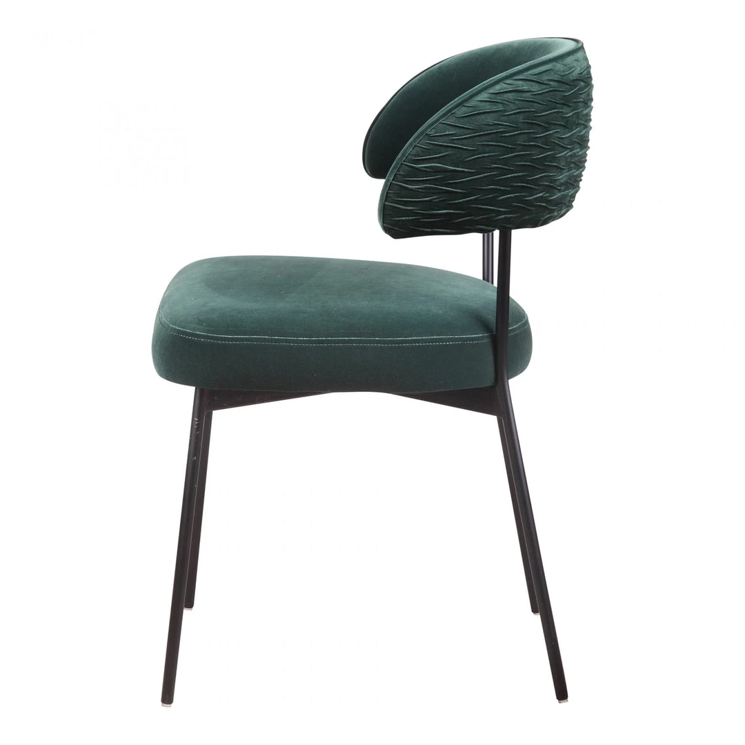 Moe's Dolce Dining Chair Green Velvet-Set Of 2