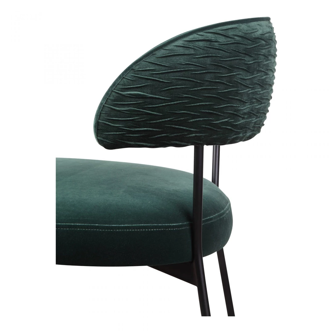Moe's Dolce Dining Chair Green Velvet-Set Of 2
