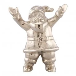 Moe's Home Decor Silver Santa Statue